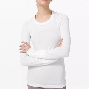 LULULEMON- Swiftly tech long sleeve 2.0 white